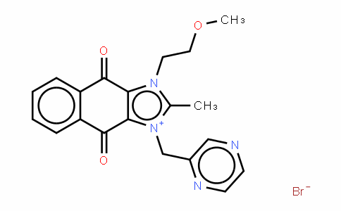 4,9-二氢-1-(2-甲氧基乙基)-2-甲基-4,9-二氧代-3-(2-吡嗪甲基)-1H-萘并[2,3-D]咪唑溴化物