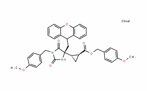 (1S,2S)-4-methoxybenzyl 2-((S)-4-((9H-xanthen-9-yl)methyl)-1-(4-methoxybenzyl)-2,5-DioxoimiDazoliDin-4-yl)cyclopropanecarboxylate