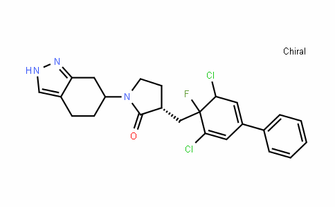 (3R)-3-((3,5-Dichloro-4-fluoro-[1,1-biphenyl]-4-yl)methyl)-1-(4,5,6,7-tetrahyDro-2H-inDazol-6-yl)pyrroliDin-2-one
