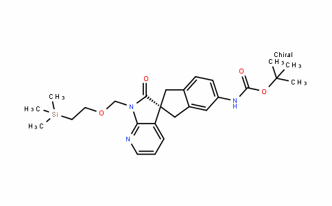 (R)-Tert-butyl 2'-oxo-1'-((2-(trimethylsilyl)ethoxy)methyl)-1,1',2',3-tetrahyDrospiro[inDene-2,3'-pyrrolo[2,3-b]pyriDine]-5-ylcarbamate