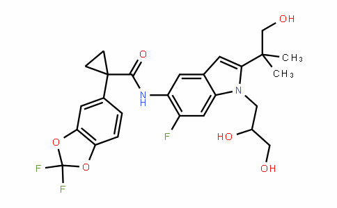 1-(2,2-Difluorobenzo[D][1,3]Dioxol-5-yl)-N-(1-(2,3-DihyDroxypropyl)-6-fluoro-2-(1-hyDroxy-2-methylpropan-2-yl)-1H-inDol-5-yl)cyclopropanecarboxamiDe