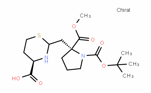 1,2-PyrroliDineDicarboxylic acid, 2-[[(4R)-4-carboxytetrahyDro-2H-1,3-thiazin-2-yl]methyl]-, 1-(1,1-Dimethylethyl) 2-methyl ester, (2R)-