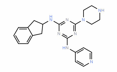 1,3,5-Triazine-2,4-Diamine, N2-(2,3-DihyDro-1H-inDen-2-yl)-6-(1-piperazinyl)-N4-4-pyriDinyl-