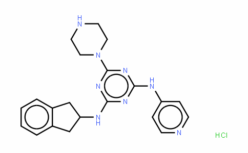 1,3,5-Triazine-2,4-Diamine, N2-(2,3-DihyDro-1H-inDen-2-yl)-6-(1-piperazinyl)-N4-4-pyriDinyl-, (HyDrochloriDe) (1:1)