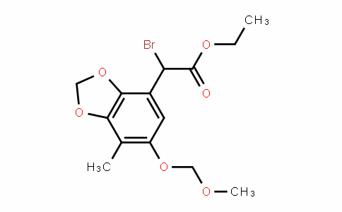 1,3-BenzoDioxole-4-acetic acid, α-bromo-6-(methoxymethoxy)-7-methyl-, ethyl ester