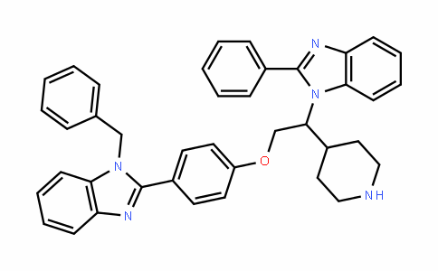 1H-BenzimiDazole, 2-[4-[2-(2-phenyl-1H-benzimiDazol-1-yl)-2-(4-piperiDinyl)ethoxy]phenyl]-1-(phenylmethyl)-