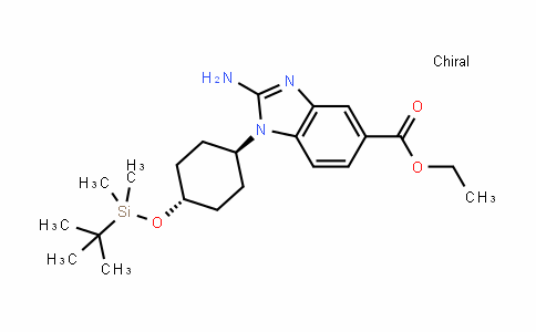 1H-BenzimiDazole-5-carboxylic acid, 2-amino-1-[trans-4-[[(1,1-Dimethylethyl)Dimethylsilyl]oxy]cyclohexyl]-, ethyl ester