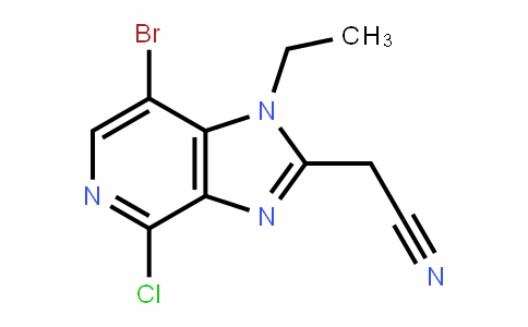 1H-ImiDazo[4,5-c]pyriDine-2-acetonitrile, 7-bromo-4-chloro-1-ethyl-