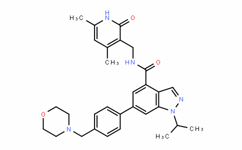 1H-InDazole-4-carboxamiDe, N-[(1,2-DihyDro-4,6-Dimethyl-2-oxo-3-pyriDinyl)methyl]-1-(1-methylethyl)-6-[4-(4-morpholinylmethyl)phenyl]-