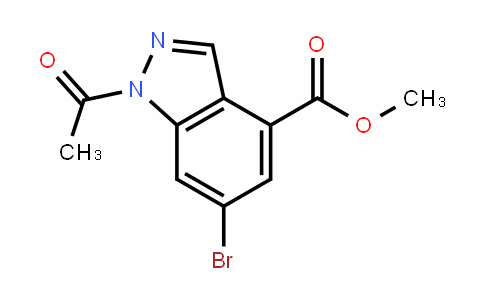 1H-InDazole-4-carboxylic acid, 1-acetyl-6-bromo-, methyl ester