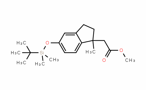 1H-InDene-1-acetic acid, 5-[[(1,1-Dimethylethyl)Dimethylsilyl]oxy]-2,3-DihyDro-1-methyl-, methyl ester