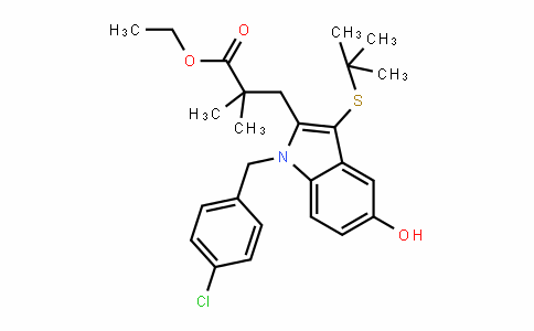1H-InDole-2-propanoic acid, 1-[(4-chlorophenyl)methyl]-3-[(1,1-Dimethylethyl)thio]-5-hyDroxy-α,α-Dimethyl-, ethyl ester