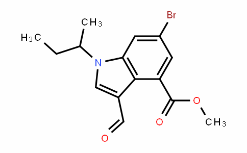 1H-InDole-4-carboxylic acid, 6-bromo-3-formyl-1-(1-methylpropyl)-, methyl ester