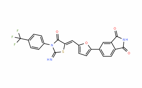 1H-IsoinDole-1,3(2H)-Dione, 5-[5-[[2-imino-4-oxo-3-[4-(trifluoromethyl)phenyl]-5-thiazoliDinyliDene]methyl]-2-furanyl]-