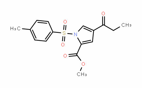 1H-Pyrrole-2-carboxylic acid, 1-[(4-methylphenyl)sulfonyl]-4-(1-oxopropyl)-, methyl ester