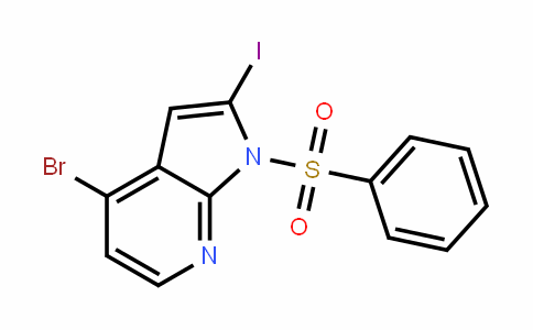 1H-Pyrrolo[2,3-b]pyriDine, 4-bromo-2-ioDo-1-(phenylsulfonyl)-