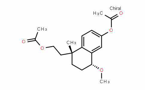 1-Naphthaleneethanol, 6-(acetyloxy)-1,2,3,4-tetrahyDro-4-methoxy-1-methyl-, 1-acetate, (1R,4R)-rel-