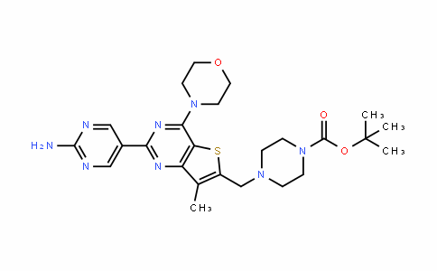 1-Piperazinecarboxylic acid, 4-[[2-(2-amino-5-pyrimiDinyl)-7-methyl-4-(4-morpholinyl)thieno[3,2-D]pyrimiDin-6-yl]methyl]-, 1,1-Dimethylethyl ester