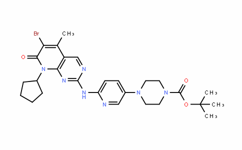 4-[6-[(6-溴-8-环戊基-7,8-二氢-5-甲基-7-氧代吡啶并[2,3-D]嘧啶-2-基)氨基]-3-吡啶基]-1-哌嗪羧酸叔丁酯