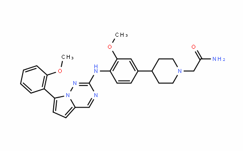 1-PiperiDineacetamiDe, 4-[3-methoxy-4-[[7-(2-methoxyphenyl)pyrrolo[2,1-f][1,2,4]triazin-2-yl]amino]phenyl]-
