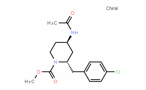 1-PiperiDinecarboxylic acid, 4-(acetylamino)-2-[(4-chlorophenyl)methyl]-, methyl ester, trans- (9CI)