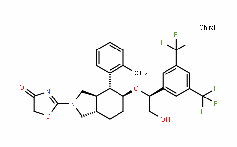 2-((3aR,4R,5S,7aS)-5-((S)-1-(3,5-bis(trifluoromethyl)phenyl)-2-hyDroxyethoxy)-4-(o-tolyl)hexahyDro-1H-isoinDol-2(3H)-yl)oxazol-4(5H)-one