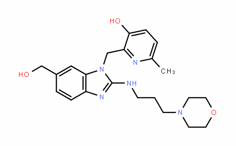 2-((6-(hyDroxymethyl)-2-((3-morpholinopropyl)amino)-1H-benzo[D]imiDazol-1-yl)methyl)-6-methylpyriDin-3-ol
