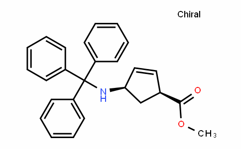 2-Cyclopentene-1-carboxylic acid, 4-[(triphenylmethyl)amino]-, methyl ester, (1S,4R)-