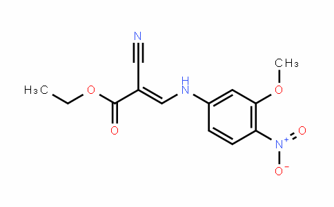2-Propenoic acid, 2-cyano-3-[(3-methoxy-4-nitrophenyl)amino]-, ethyl ester