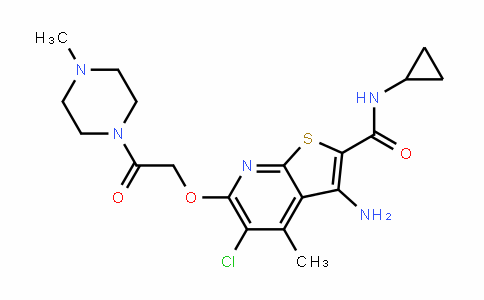 3-aMino-5-chloro-N-cyclopropyl-4-Methyl-6-(2-(4-Methylpiperazin-1-yl)-2-oxoethoxy)thieno[2,3-b]pyriDine-2-carboxaMiDe