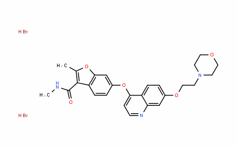 3-BenzofurancarboxaMiDe, N,2-DiMethyl-6-[[7-[2-(4-Morpholinyl)ethoxy]-4-quinolinyl]oxy]-, hyDrobroMiDe (1:2)