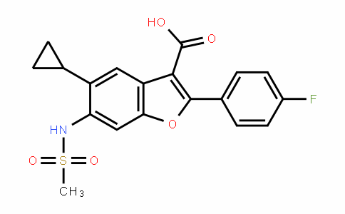 3-Benzofurancarboxylic acid, 5-cyclopropyl-2-(4-fluorophenyl)-6-[(methylsulfonyl)amino]-