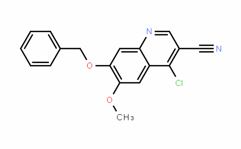 3-Quinolinecarbonitrile, 4-chloro-6-methoxy-7-(phenylmethoxy)-