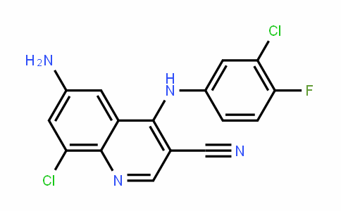 3-Quinolinecarbonitrile, 6-amino-8-chloro-4-[(3-chloro-4-fluorophenyl)amino]-