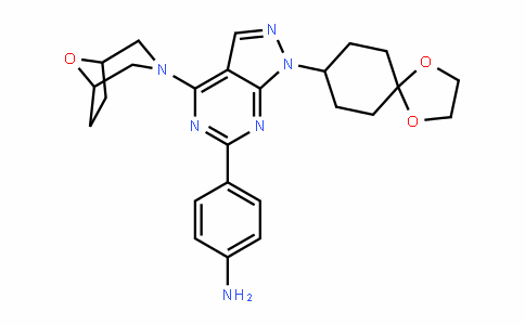 4-(4-(8-oxa-3-azabicyclo[3.2.1]octan-3-yl)-1-(1,4-Dioxaspiro[4.5]Decan-8-yl)-1H-pyrazolo[3,4-D]pyrimiDin-6-yl)aniline