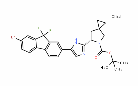 5-Azaspiro[2.4]heptane-5-carboxylic acid, 6-[5-(7-bromo-9,9-Difluoro-9H-fluoren-2-yl)-1H-imiDazol-2-yl]-, 1,1-Dimethylethyl ester, (6S)-