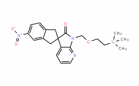 5-nitro-1'-((2-(trimethylsilyl)ethoxy)methyl)-1,3-DihyDrospiro[inDene-2,3'-pyrrolo[2,3-b]pyriDin]-2'(1'H)-one