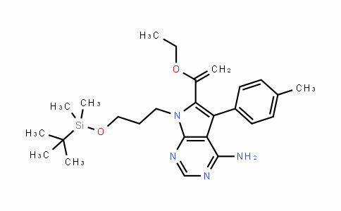 7H-Pyrrolo[2,3-D]pyrimiDin-4-amine, 7-[3-[[(1,1-Dimethylethyl)Dimethylsilyl]oxy]propyl]-6-(1-ethoxyethenyl)-5-(4-methylphenyl)-