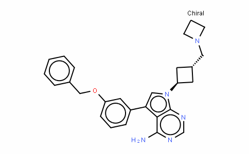 7H-Pyrrolo[2,3-D]pyriMiDin-4-aMine, 7-[trans-3-(1-azetiDinylMethyl)cyclobutyl]-5-[3-(phenylMethoxy)phenyl]-