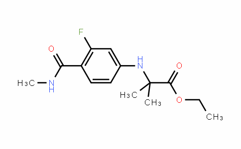 ethyl 2-(3-fluoro-4-(methylcarbamoyl)phenylamino)-2-methylpropanoate