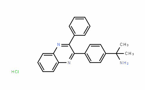 BenzeneMethanaMine, α,α-DiMethyl-4-(3-phenyl-2-quinoxalinyl)-, hyDrochloriDe (1:1)