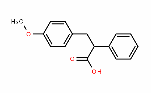 Benzenepropanoic acid, 4-Methoxy-α-phenyl-