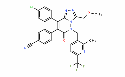 Benzonitrile, 4-[8-(4-chlorophenyl)-5,6-DihyDro-3-(MethoxyMethyl)-5-[[2-Methyl-6-(trifluoroMethyl)-3-pyriDinyl]Methyl]-6-oxo-1,2,4-triazolo[4,3-b]pyriDazin-7-yl]-