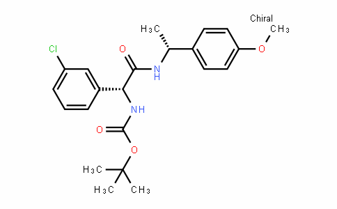 CarbaMic acid, N-[(1R)-1-(3-chlorophenyl)-2-[[(1R)-1-(4-Methoxyphenyl)ethyl]aMino]-2-oxoethyl]-, 1,1-DiMethylethyl ester