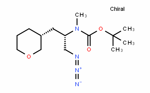 Carbamic acid, N-[(1S)-1-(aziDomethyl)-2-[(3R)-tetrahyDro-2H-pyran-3-yl]ethyl]-N-methyl-, 1,1-Dimethylethyl ester