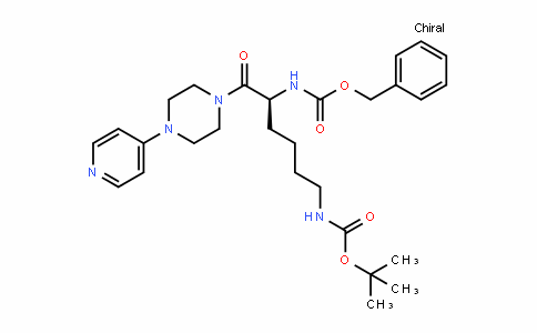 Carbamic acid, N-[(1S)-5-[[(1,1-Dimethylethoxy)carbonyl]amino]-1-[[4-(4-pyriDinyl)-1-piperazinyl]carbonyl]pentyl]-, phenylmethyl ester