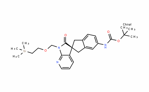 Carbamic acid, N-[(2S)-1,1',2',3-tetrahyDro-2'-oxo-1'-[[2-(trimethylsilyl)ethoxy]methyl]spiro[2H-inDene-2,3'-[3H]pyrrolo[2,3-b]pyriDin]-5-yl]-, 1,1-Dimethylethyl ester