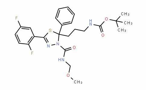 Carbamic acid, N-[3-[5-(2,5-Difluorophenyl)-2,3-DihyDro-3-[(methoxymethylamino)carbonyl]-2-phenyl-1,3,4-thiaDiazol-2-yl]propyl]-, 1,1-Dimethylethyl ester