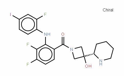 [3,4-二氟-2-[(2-氟-4-碘苯基)氨基]苯基][3-羟基-3-(2S)-2-哌啶基-1-氮杂环丁基]甲酮
