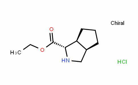 Cyclopenta[c]pyrrole-1-carboxylic acid, octahyDro-, ethyl ester, hyDrochloriDe (1:1), (1S,3aR,6aS)-
